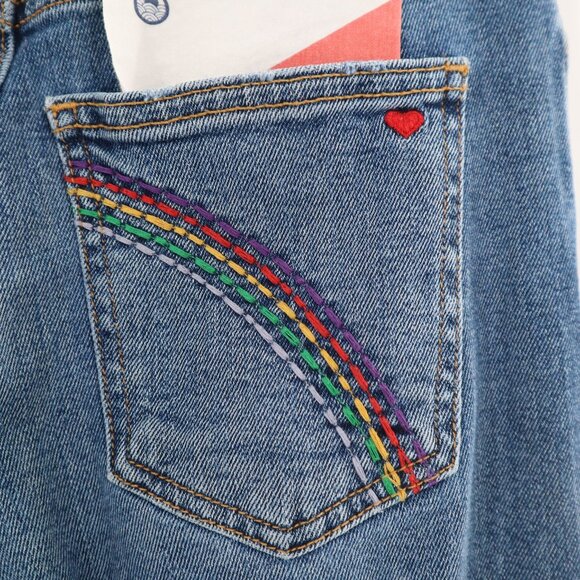 Sundry Button Fly Jeans Womens 24 Blue Boho Hippie 70S Casual Chic Retro Playful - Picture 4 of 10